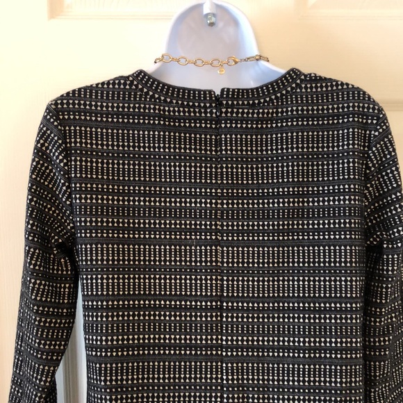 Black + Cream Drop Waist Flounce Dress - Picture 12 of 16